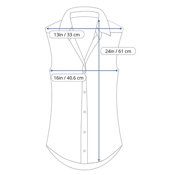 Green Envelope Los Angeles Button-Down Sleeveless Blouse Womens S Dark Blue - Picture 3 of 5